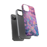 Holographic Koi Cherry Blossom Vaporwave Art Tough Phone Case