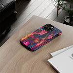 Neon Roller Skates Tough Case | Retro 80s Skate Night Phone Cover
