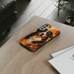 Bernese Mountain Dog Portrait Tough Phone Case - Warm Paint Splatter