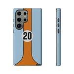 Blue Orange 20 Retro Endurance Racing Stripe Tough Phone Case Cover