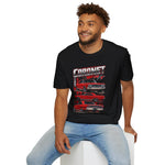 1967 Dodge Hemi Coronet R/T Classic Muscle Car T-Shirt – Retro Red In-Line Design