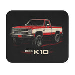 1986 Chevy K10 Mouse Pad – Red & White Lifted Pickup Truck Design