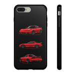 FD RX7 Phone Case Red, Three-View Vector Cover, JDM Gift
