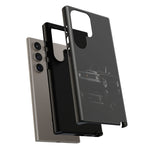 Black Classic C10 Truck Phone Case | Vintage Pickup Reflection, Minimal Auto Design