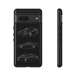 Black 300ZX Sports Car Tough Phone Case - Multi View