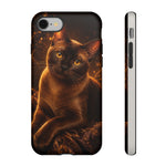 Burmese Golden Sable Portrait Art Tough Phone Case