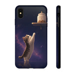 Curious Munchkin Kitten Reaching Cookie Jar Phone Case | Tough Case