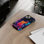 Neon Cocktail Phone Case | Retro 80s Tropical Drink Art