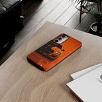 Orange Mustang Art Phone Case, GT500 American Muscle Car Tough Cover for Male