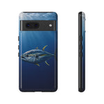 Yellowfin Tuna Phone Case, Deep Blue Water Tough Cover, Gift