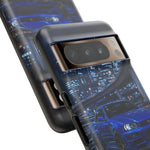 Skyline GT-R R34 Bayside Blue Tokyo Night Art Tough Phone Case