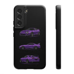 MK4 Supra Phone Case Purple, Three-View Vector Cover