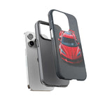 Red C8 Z06 Track Wing Tough Phone Case Cover Gift Art