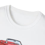 Red 1966 Continental Classic Car T-Shirt | Vintage Convertible Illustration
