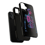 Neon Anatomical Skeleton Phone Case | Internal Displacement Art