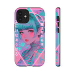 Neon Cyber Geisha phone case | Tough Case