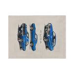 1973 Cuda Muscle Car Blanket | Blue Barracuda Microfiber Throw