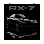 1996 RX-7 FD Poster Wall Art Print JDM Rotary Sports Car Garage Decor