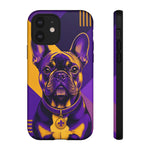 French Bulldog Pop-Art Portrait Tough Phone Case - Purple Gold
