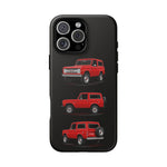 Early Bronco Phone Case Red, Three-View Truck Vector Cover