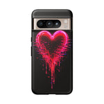 Melting Glitch Heart Neon Phone Case