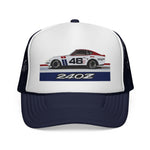 Datsun 240Z Racing Trucker Cap Hat | Classic JDM Vintage Mesh Snapback
