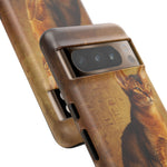 Abyssinian Warm Ticked Portrait Art Tough Phone Case