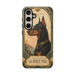 Doberman Art Deco 'La Dolce Vita' Phone Case | Vintage Dog Design