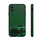 Racing Green Camaro Phone Case, Sports Muscle Car Tough Cover