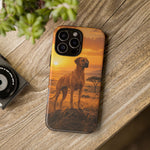 Rhodesian Ridgeback African Savanna Art Tough Phone Case
