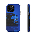 Blue Mustang Art Phone Case, GT500 American Muscle Car Tough Cover for Men