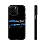 Blue C7 Z06 Sports Car Tough Phone Case Track Style Cover Gift