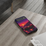 FD RX-7 Retro Sunset Sports Car Tough Case | Neon Vaporwave Beach Drive