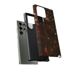 Tabby Cat on Christmas Tree phone case | Tough Case