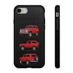 Early Bronco Phone Case Red, Three-View Truck Vector Cover