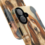 Guilty Basset Hound Phone Case, Muddy Watercolor Art Cover