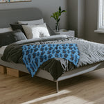 1967 Camaro SS Marina Blue Throw Blanket Classic Muscle Car Gift