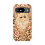 Persian Cat Floral Art Nouveau Tough Phone Case