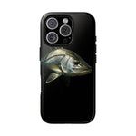 Snook Fishing Phone Case, Saltwater Portrait Black Cover, Gift