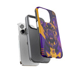 French Bulldog Pop-Art Portrait Tough Phone Case - Purple Gold