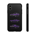 Cuda Phone Case Purple, Three-View Vector Tough Cover, Gift