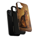 Abyssinian Warm Ticked Portrait Art Tough Phone Case