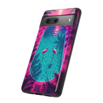Neon Flamingo Pool Vaporwave Art Tough Phone Case