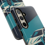 Retro Teal Sports Car C8 phone case | Tough Cases