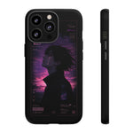 Melancholy Data Poster Phone Case, Glitch Anime Sky Tough Cover