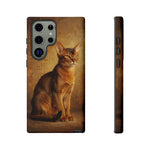 Abyssinian Warm Ticked Portrait Art Tough Phone Case
