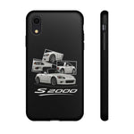 White S2000 Roadster Collage JDM Tough Phone Case Cover Gift