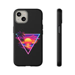 Synthwave Sunset Triangle Phone Case Retro Vaporwave Case