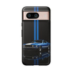 Mach 1 Mustang Phone Case, Blue 69 Muscle Car Stripe Studio Cover