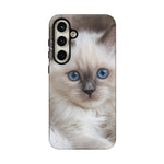 Ragdoll Kitten Phone Case, Blue Eyes Macro Portrait Cover, Gift